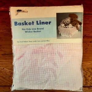BOGO KidsLine TWO 2 pink checked basket liners